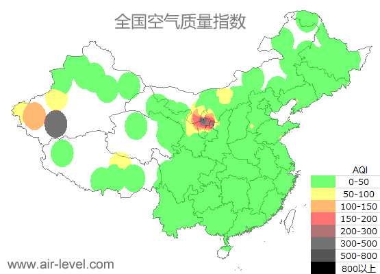 空气质量实时地图 2025-07-03 12:00