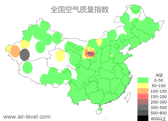 空气质量实时地图 2025-07-03 13:00