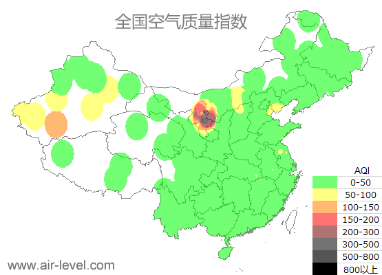 空气质量实时地图 2025-07-04 07:00
