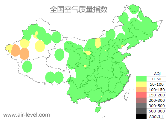 空气质量实时地图 2025-07-04 12:00