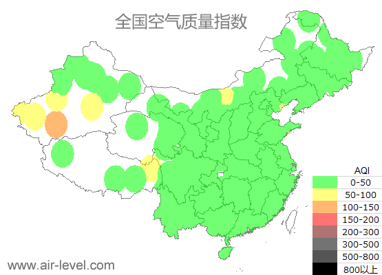 空气质量实时地图 2025-07-04 13:00