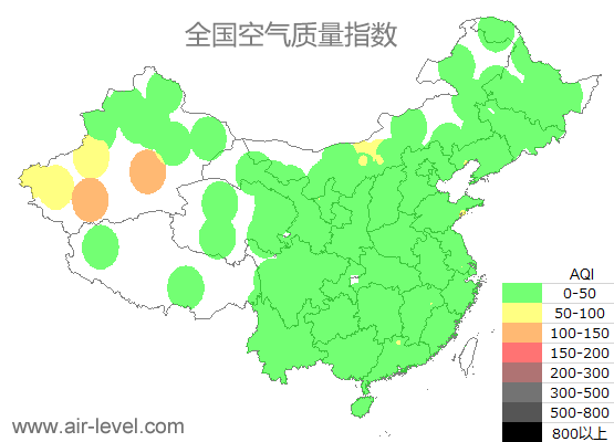 空气质量实时地图 2025-07-04 14:00