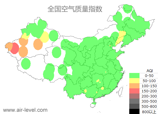空气质量实时地图 2025-07-05 11:00