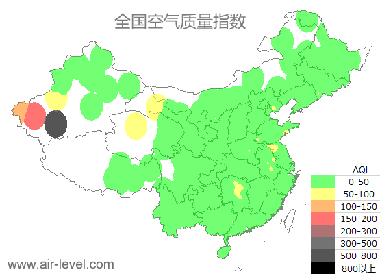 空气质量实时地图 2025-07-07 06:00