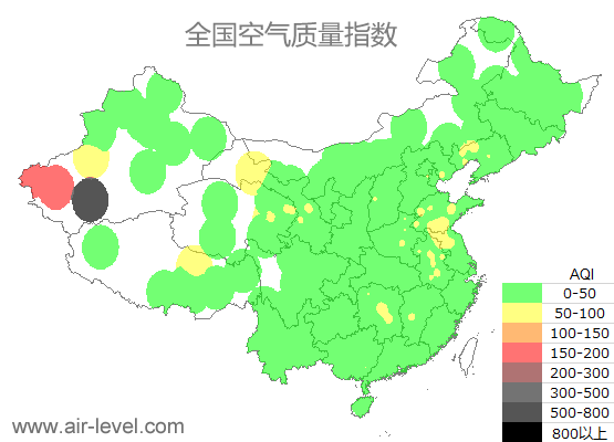 空气质量实时地图 2025-07-07 09:00
