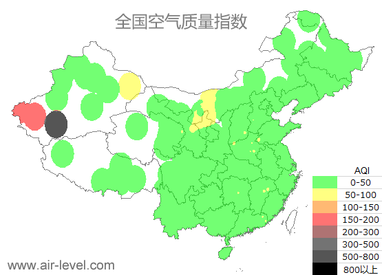 空气质量实时地图 2025-07-08 14:00