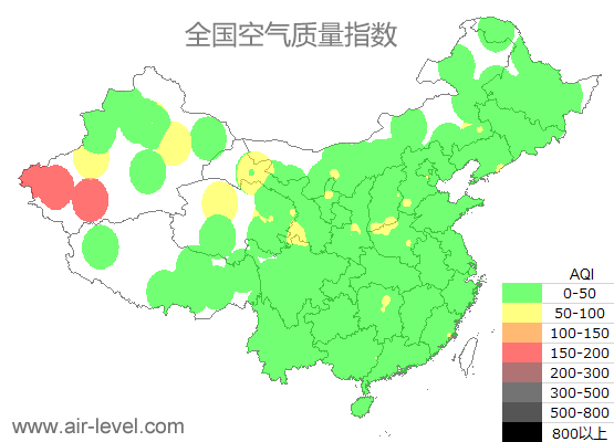 空气质量实时地图 2025-07-08 21:00