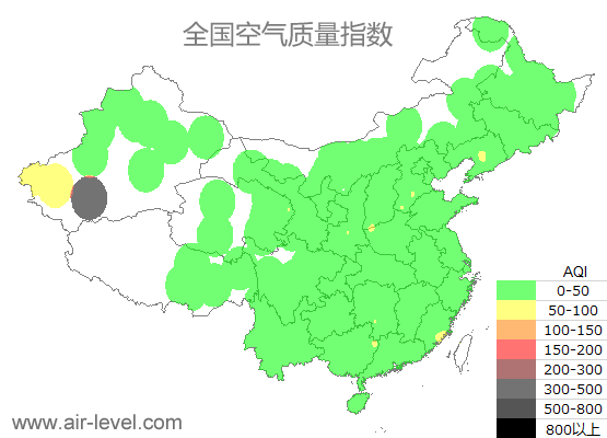 空气质量实时地图 2025-07-09 14:00