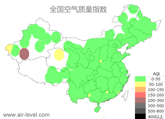 空气质量实时地图 2025-07-09 17:00