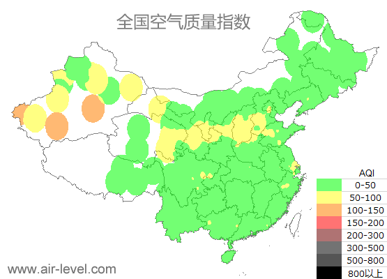 空气质量实时地图 2025-07-16 00:00