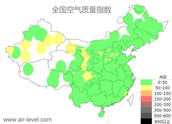 空气质量实时地图 2025-07-17 09:00