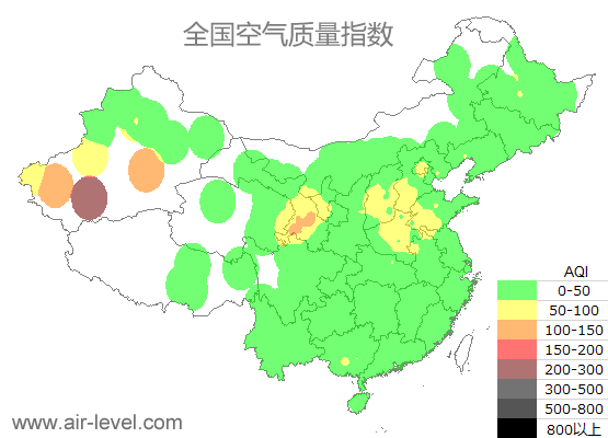空气质量实时地图 2025-07-19 07:00