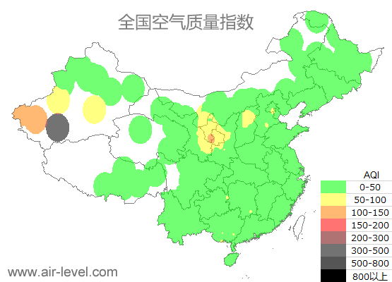 空气质量实时地图 2025-07-19 13:00