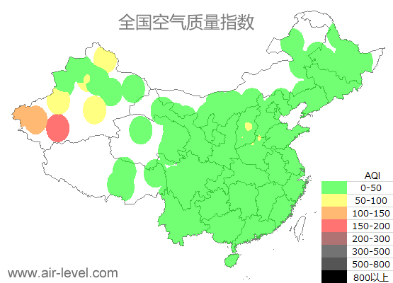 空气质量实时地图 2025-07-20 13:00