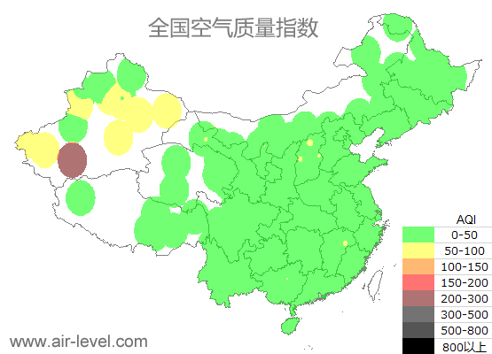 空气质量实时地图 2025-07-25 10:00