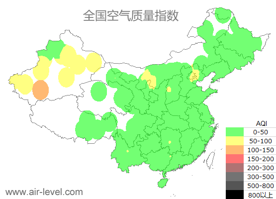 空气质量实时地图 2025-07-26 09:00
