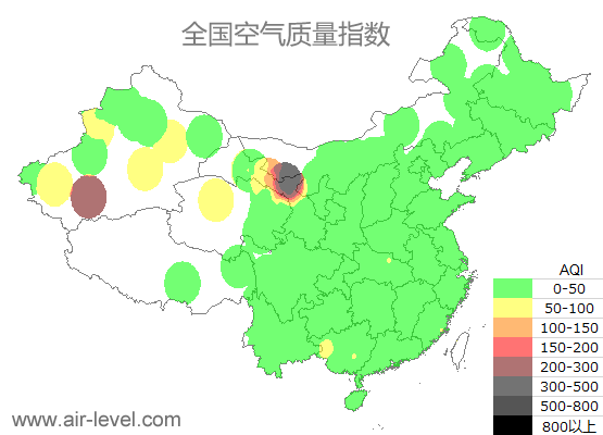 空气质量实时地图 2025-07-30 18:00