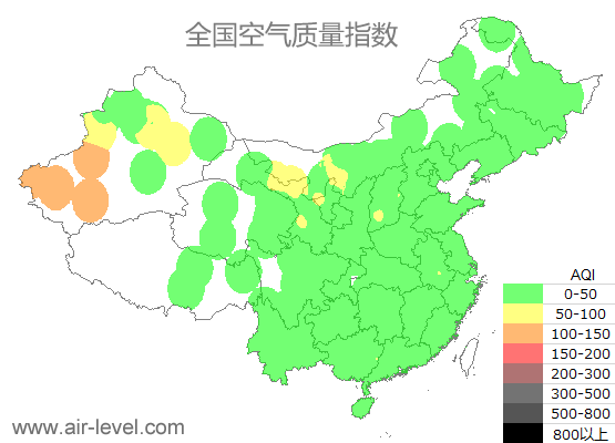 空气质量实时地图 2025-08-13 02:00