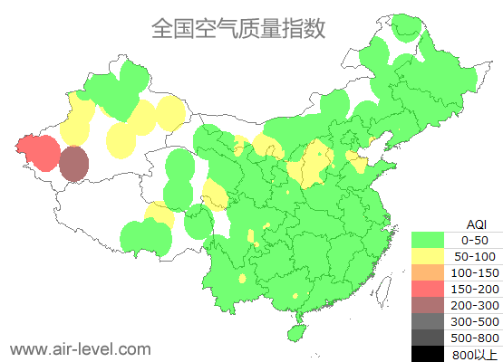 空气质量实时地图 2025-08-14 00:00