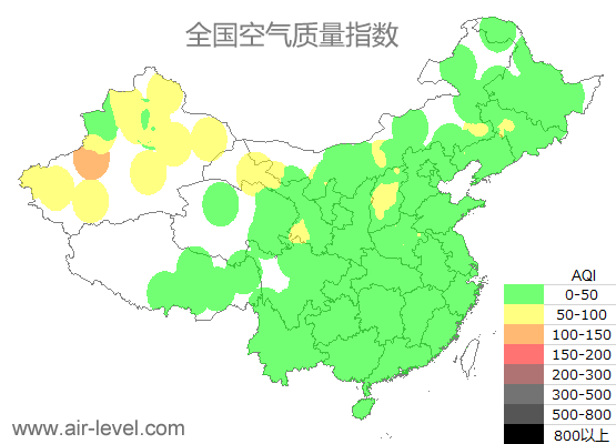 空气质量实时地图 2025-08-30 22:00