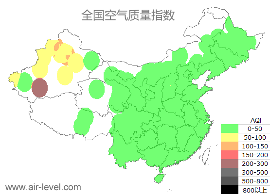 空气质量实时地图 2025-08-31 16:00