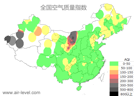 空气质量实时地图 2025-09-04 22:00