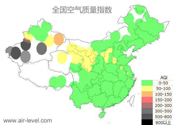 空气质量实时地图 2025-09-06 04:00
