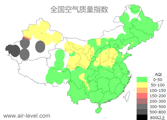 空气质量实时地图 2025-09-07 00:00