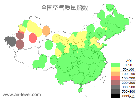 全国空气质量指数图 2025-09-09 00:00