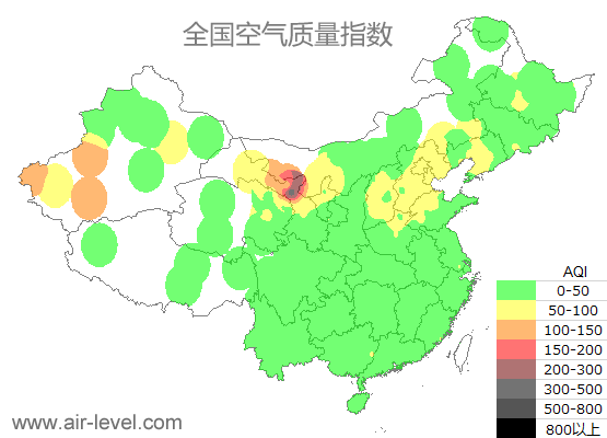 空气质量实时地图 2025-09-13 07:00