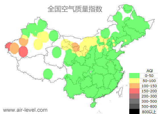 空气质量实时地图 2025-09-13 16:00