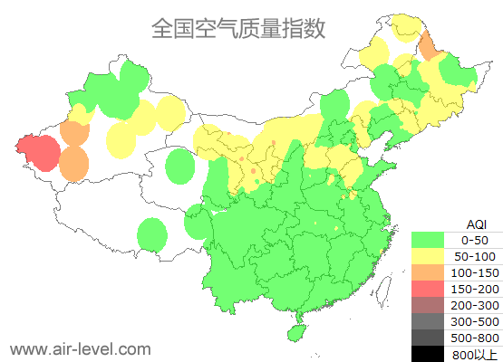 空气质量实时地图 2025-09-13 19:00