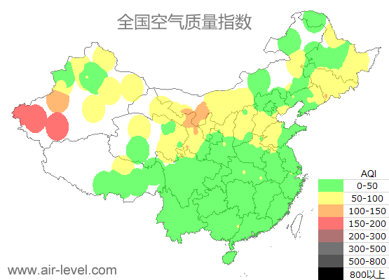空气质量实时地图 2025-09-13 22:00