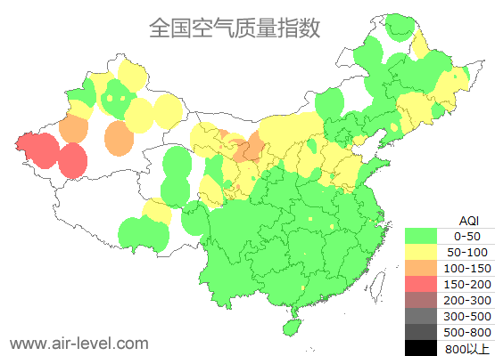 空气质量实时地图 2025-09-13 23:00