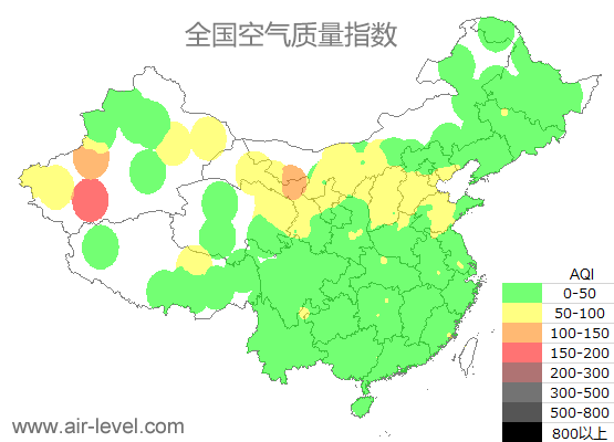 空气质量实时地图 2025-09-14 10:00