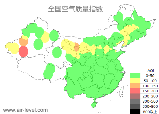 空气质量实时地图 2025-09-14 15:00