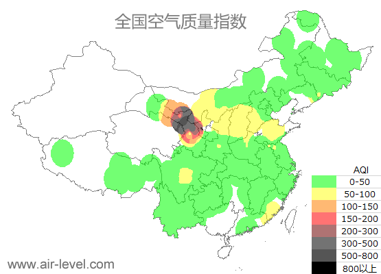 空气质量实时地图 2025-09-15 10:00