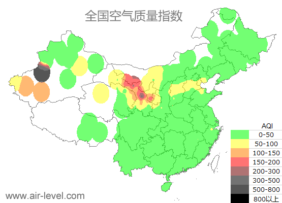 空气质量实时地图 2025-09-15 18:00