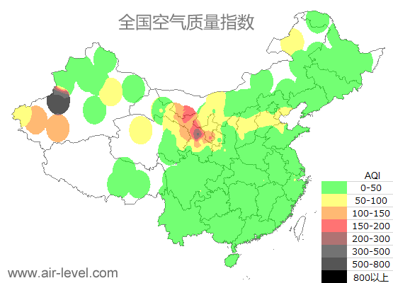 空气质量实时地图 2025-09-15 19:00