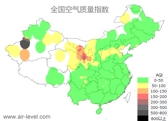 空气质量实时地图 2025-09-15 20:00