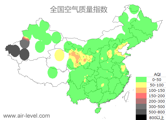 空气质量实时地图 2025-09-16 07:00