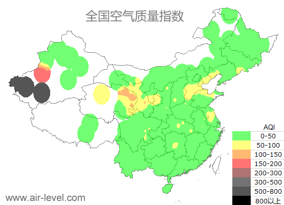 空气质量实时地图 2025-09-16 08:00