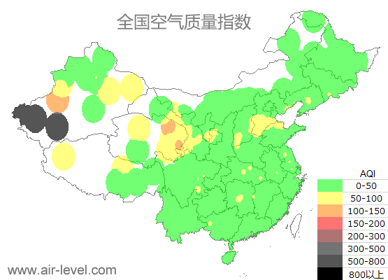 空气质量实时地图 2025-09-16 10:00