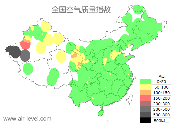 空气质量实时地图 2025-09-16 11:00