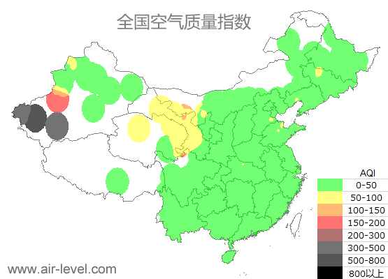 空气质量实时地图 2025-09-16 16:00
