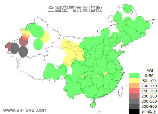 空气质量实时地图 2025-09-16 21:00
