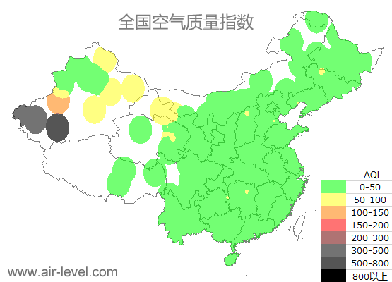 空气质量实时地图 2025-09-17 21:00