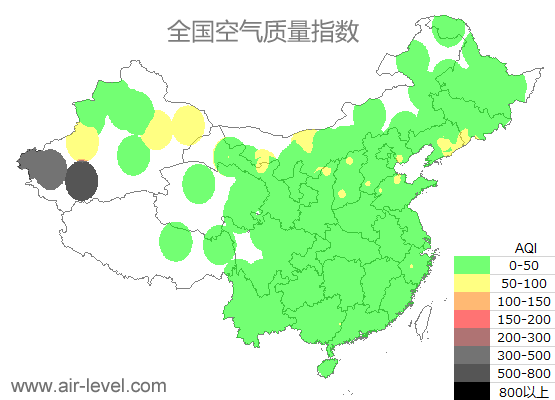 空气质量实时地图 2025-09-18 08:00