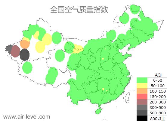 空气质量实时地图 2025-09-18 12:00