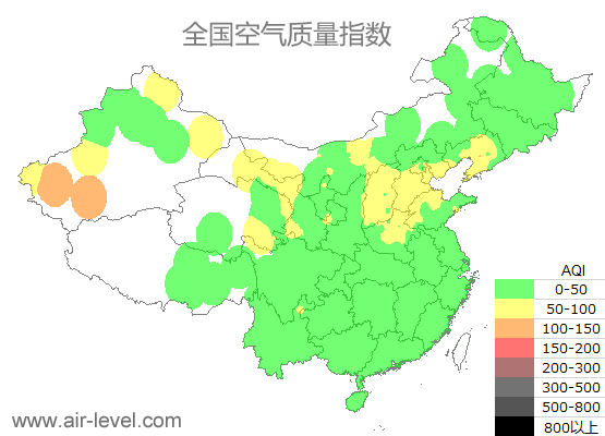 全国空气质量指数图 2025-09-25 00:00